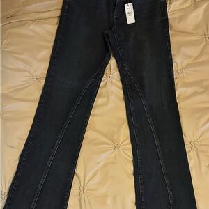 Express Dark Wash Wide Leg Flare Jeans